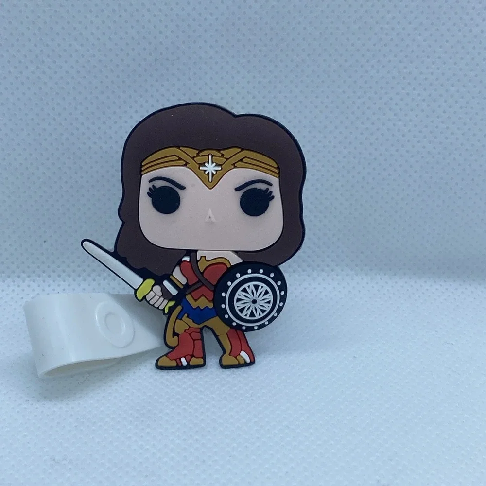 Wonder Woman Retractable Badge Holder With Clip Medical Nurse Doctor